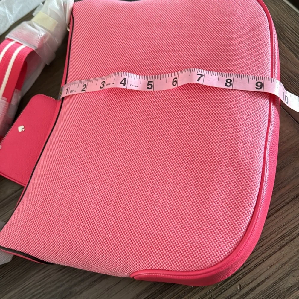Kate Spade Rosie canvas crossbody pink peppe NWT - Picture 8 of 13